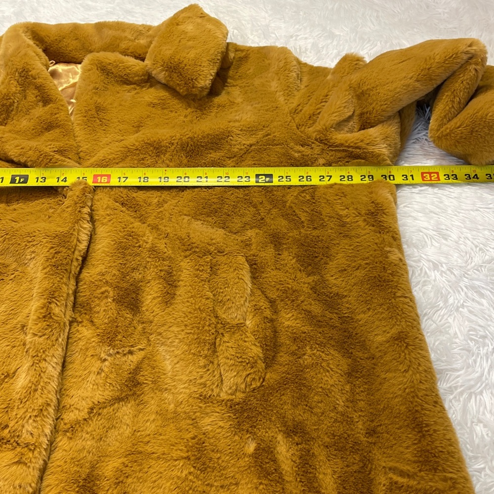 TIME AND TRU Luxurious Faux Fur Coat in BROWNISH GOLD WOMENS SIZE 3X - Picture 6 of 10